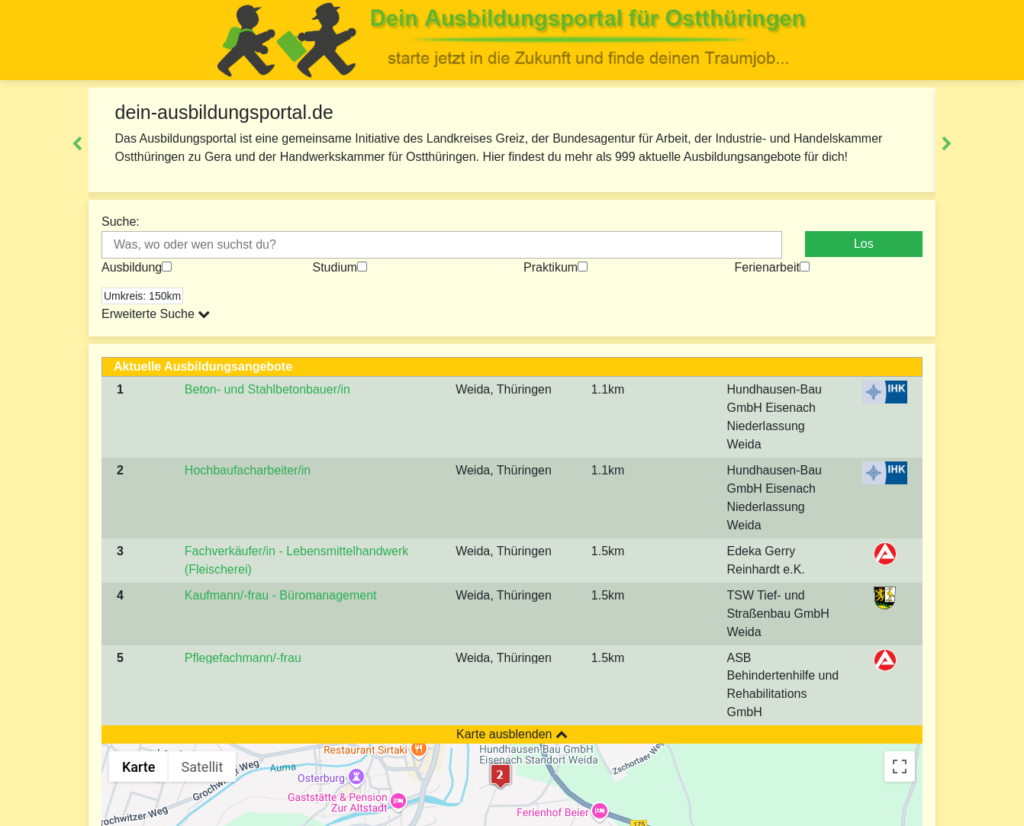 Dein Ausbildungsportal für Ostthüringen