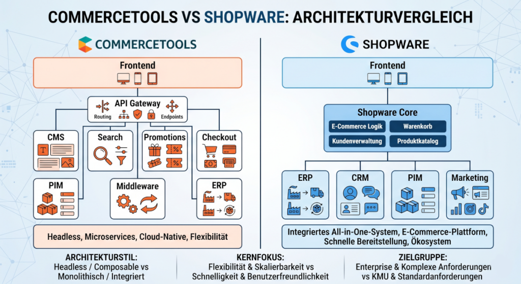 commercetools shopware migration systemarchitektur HQ GmbH