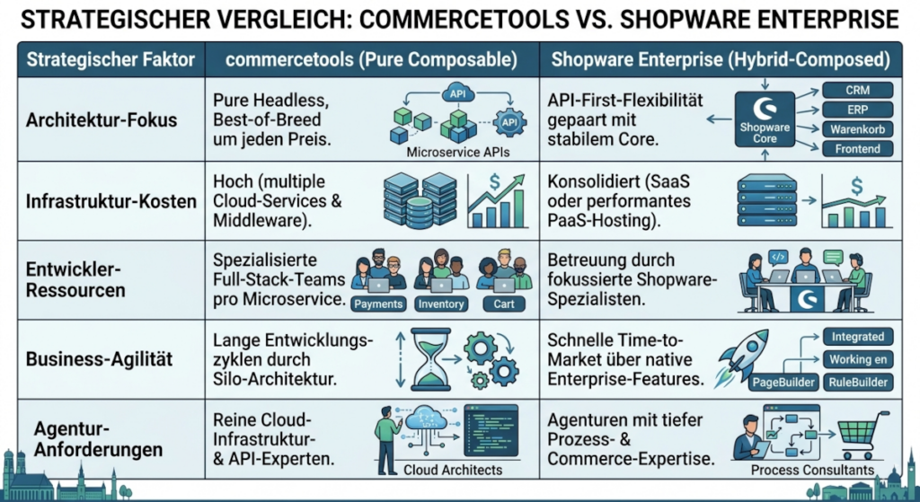 commercetools shopware strategischer Entscheidungsmatrix HQ GmbH
