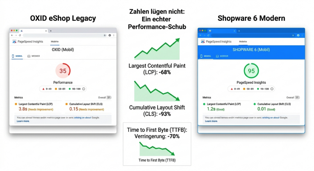 Oxid zu Shopware Migration 4 Erfolg messbar machen: Performance-Schub nach dem Replatforming