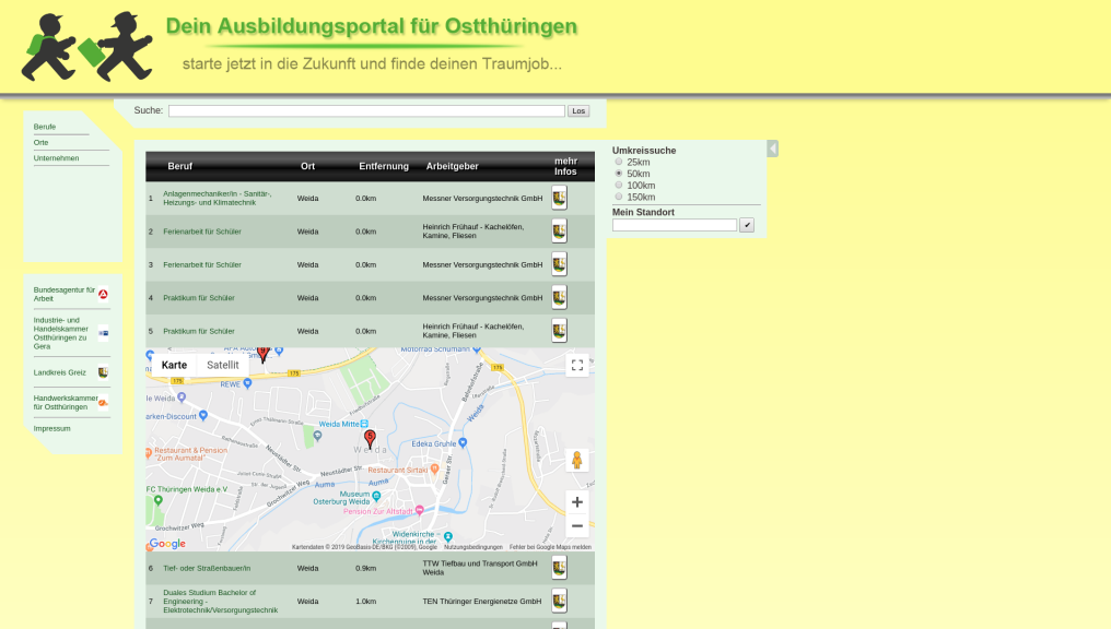 Dein Ausbildungsportal für Ostthüringen (Training portal for East Thuringia)