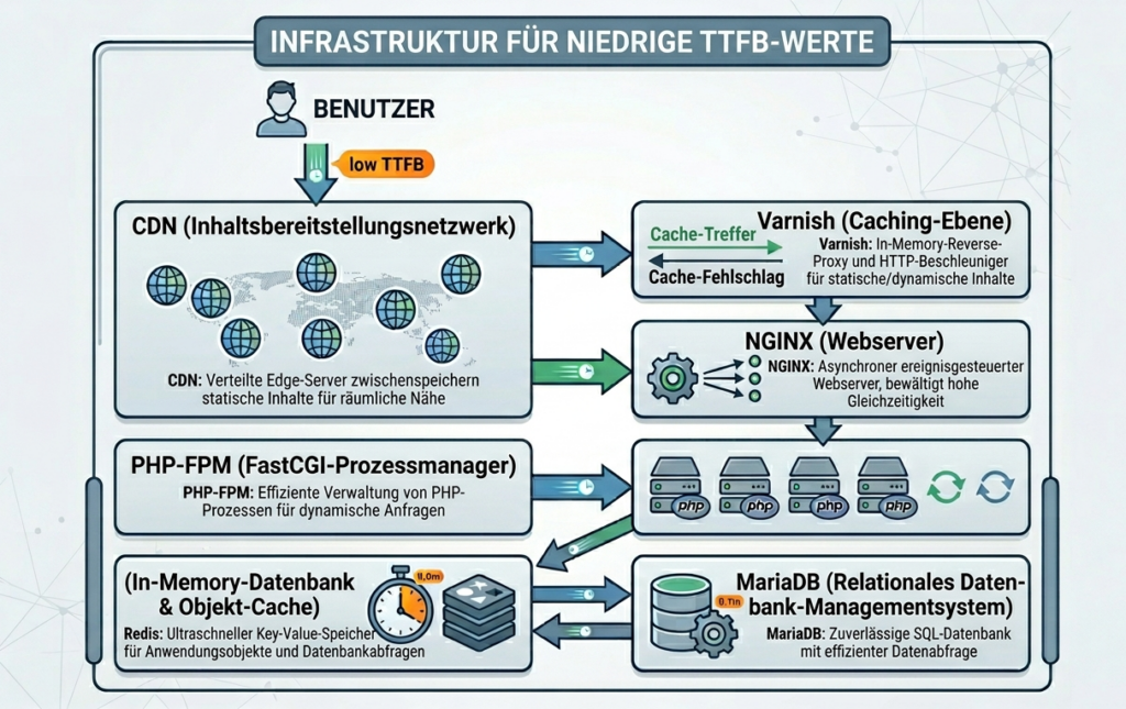 Infrastruktur als Grundlage niedriger TTFB-Werte